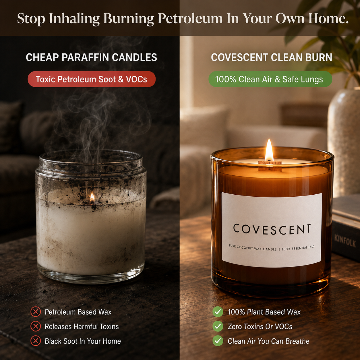 CoveScent™ Pure Coconut Wax Candle