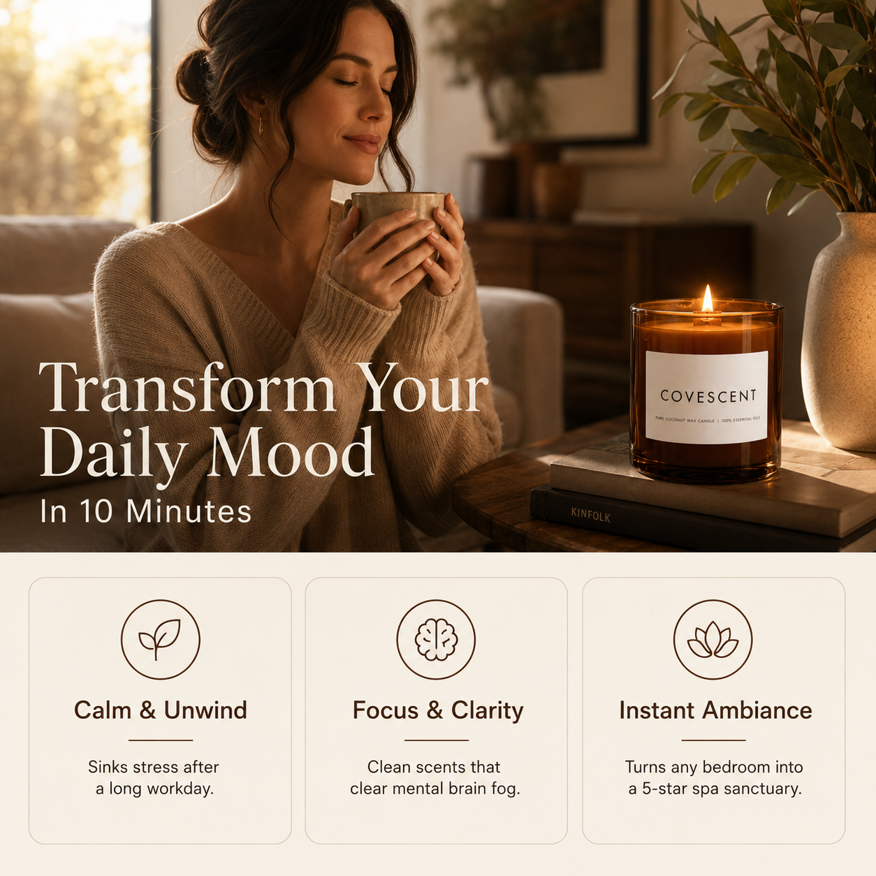 CoveScent™ Pure Coconut Wax Candle